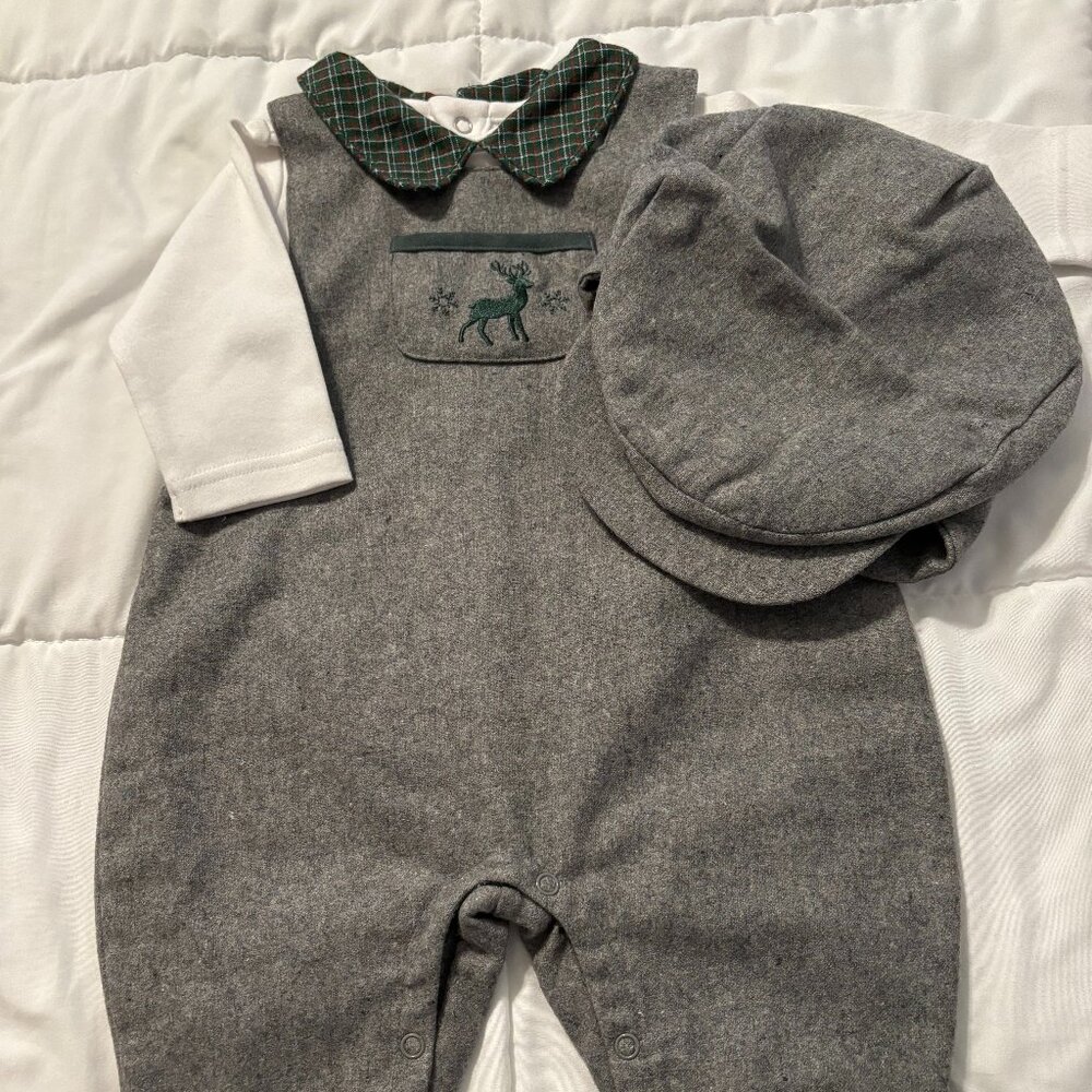 SOLD!! NWT Standard Blues Winter Romper 3-Piece Set; 6 Month